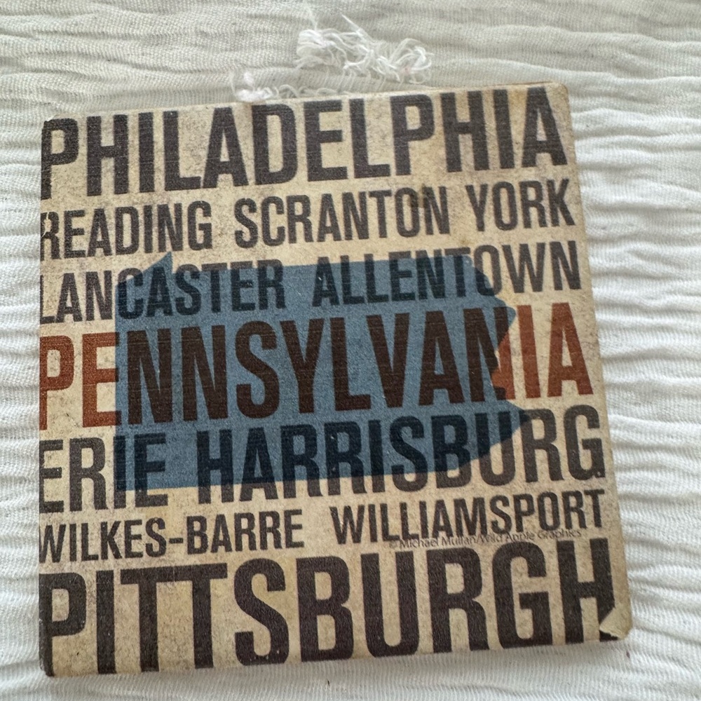 Pennsylvania Typography Canvas Art